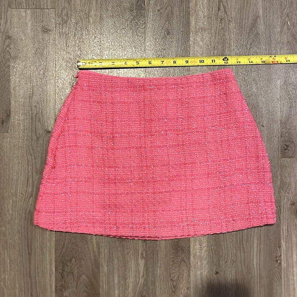 Pink sparkly shein, mini skirt, zipper new without tags - Picture 6 of 8
